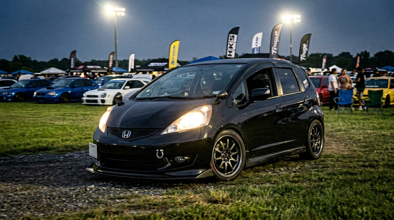 ホンダ フィット_2代目_GE_2007-2013(2007-2013) ホイール・タイヤサイズ表｜純正〜インチアップ〜ツライチ スタンス限界