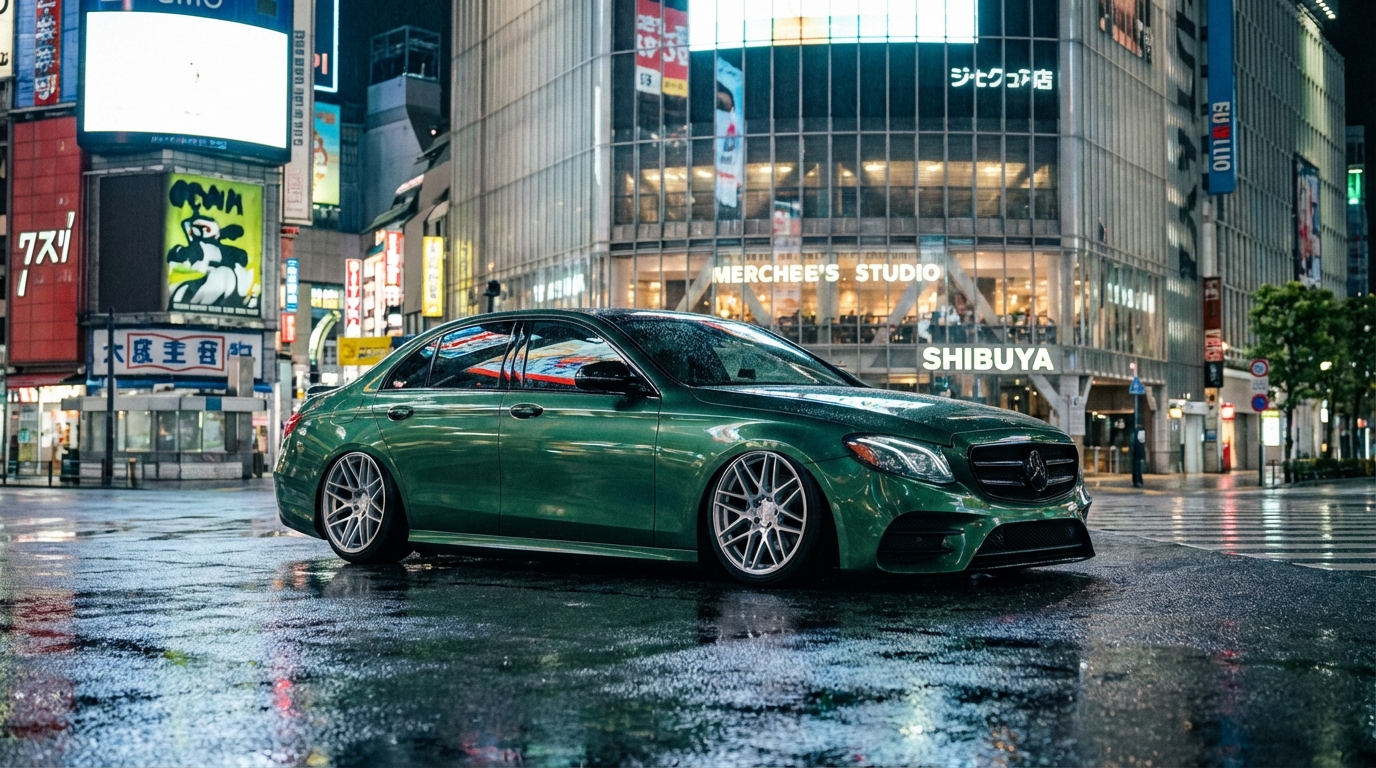 メルセデス・ベンツ Eクラス(95-02) ホイール・タイヤサイズ表｜純正〜インチアップ〜ツライチ スタンス限界