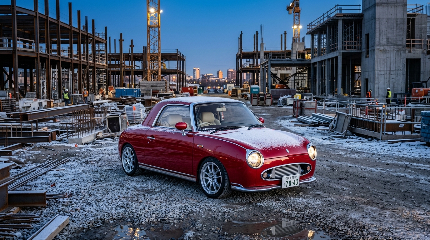 日産 フィガロ 1991(FK10) ホイール・タイヤサイズ表|純正〜インチアップ〜ツライチ スタンス限界