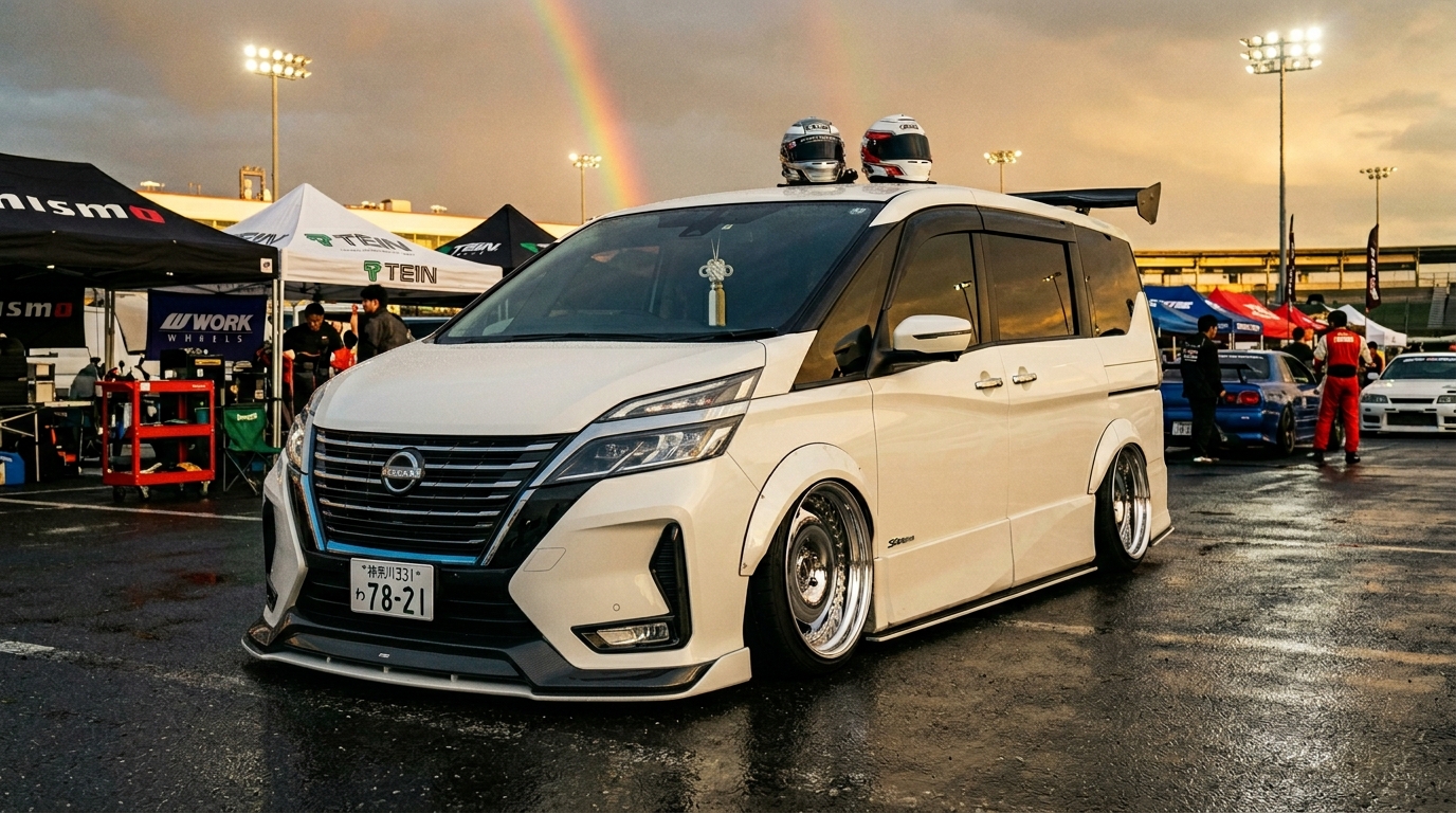 日産 セレナ(C28) ホイール・タイヤサイズ表｜純正〜インチアップ〜ツライチ ディテール