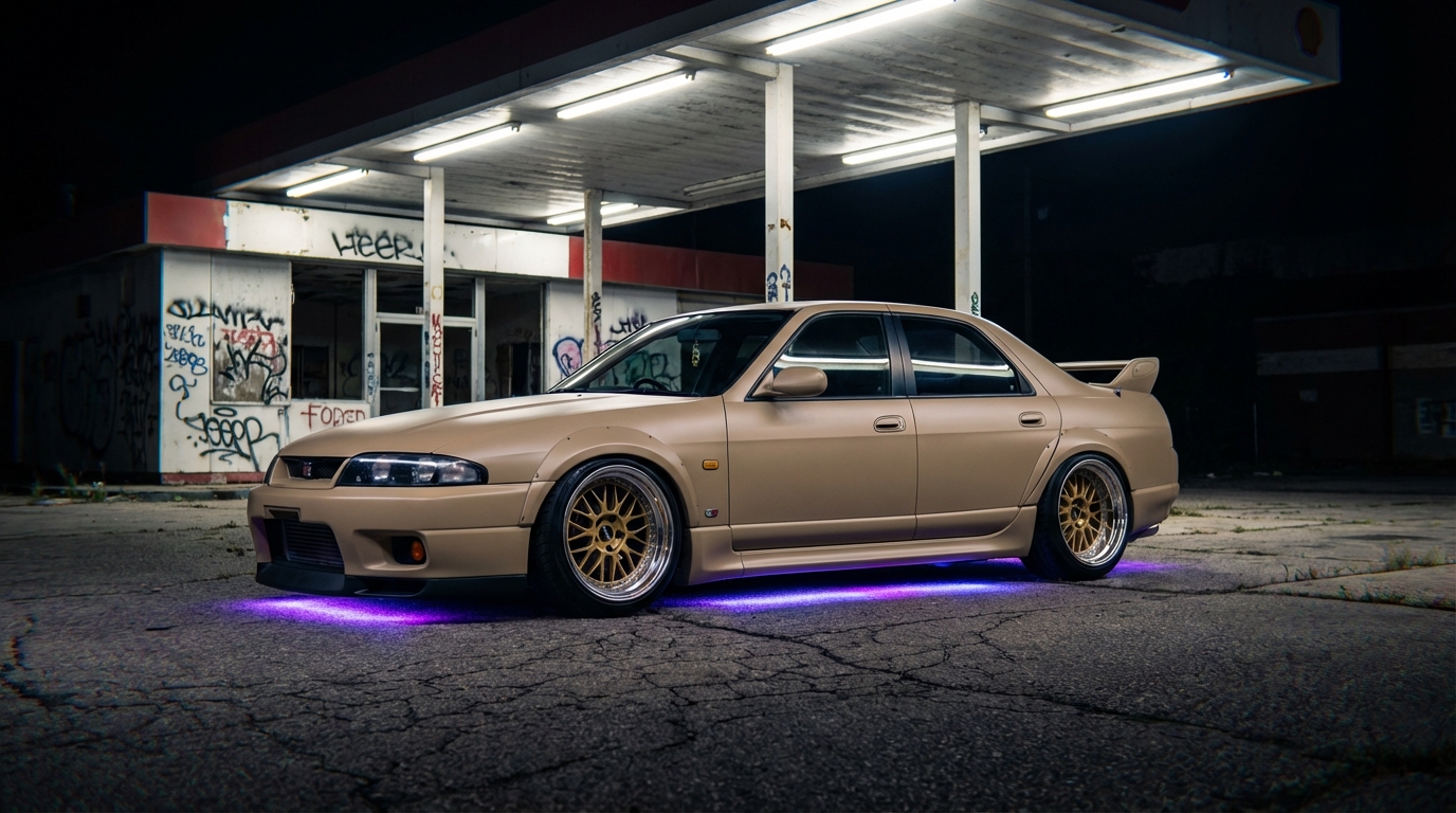 日産 スカイライン(R33) ホイール・タイヤサイズ表｜純正〜インチアップ〜ツライチ カルチャー