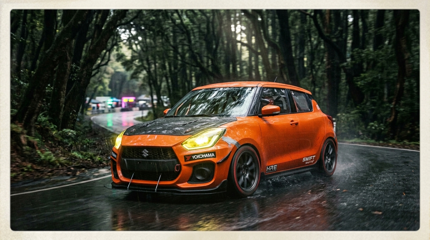 スズキ スイフトスポーツ (ZC31S 05-10) 漢のスイフト、激熱仕様！｜タイヤ＆ホイール【PCD 4×100】 シネマティック