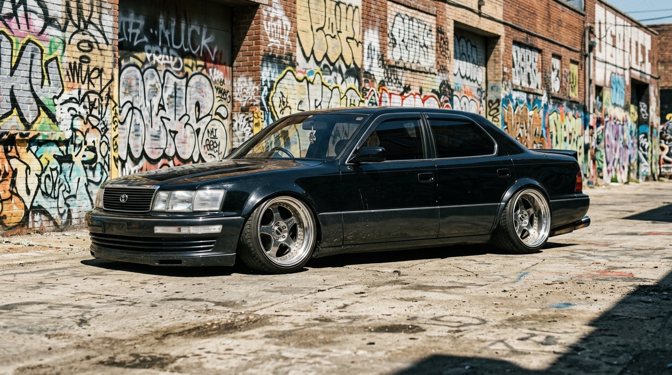 トヨタ セルシオ_初代_UCF10_1989-1994(UCF10/1989-1994) ホイール・タイヤサイズ表｜純正〜インチアップ〜ツライチ スタンス限界