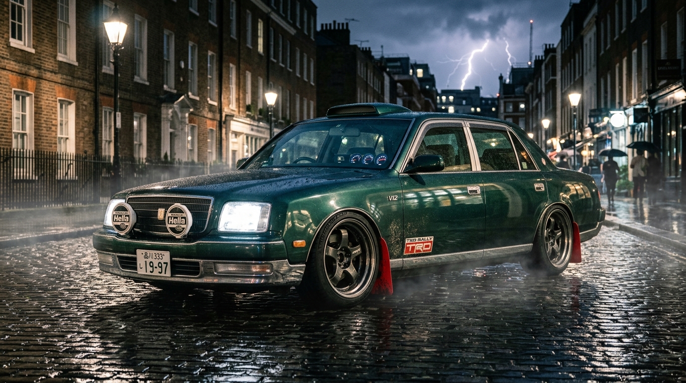 トヨタ センチュリー (2代目 G50 97-17) 贅沢な足元、走りに品格｜タイヤ＆ホイール【PCD 5×114.3】 アクション