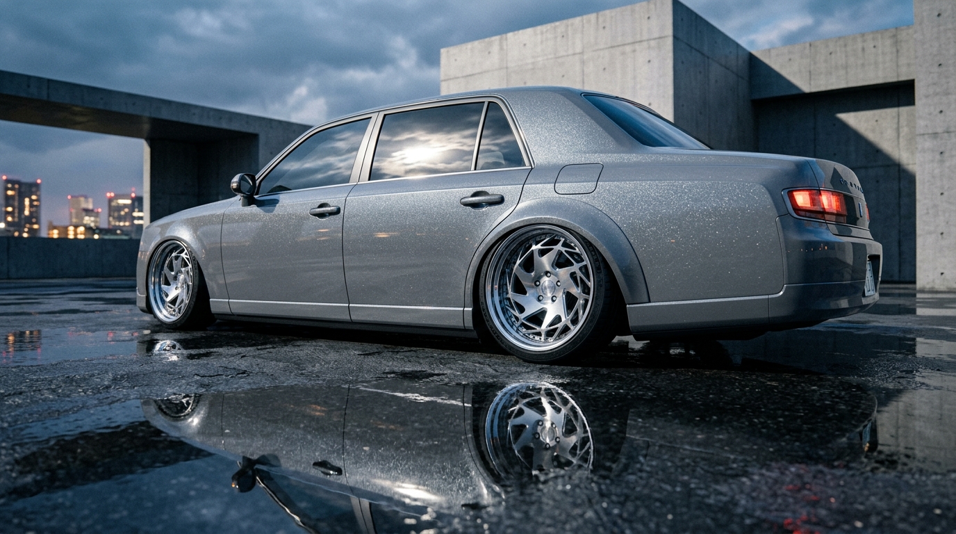 トヨタ センチュリー (3代目 UWG60 18-) 紳士の足元、ここに極まる｜タイヤ＆ホイール【PCD 5×114.3】 スタンス限界