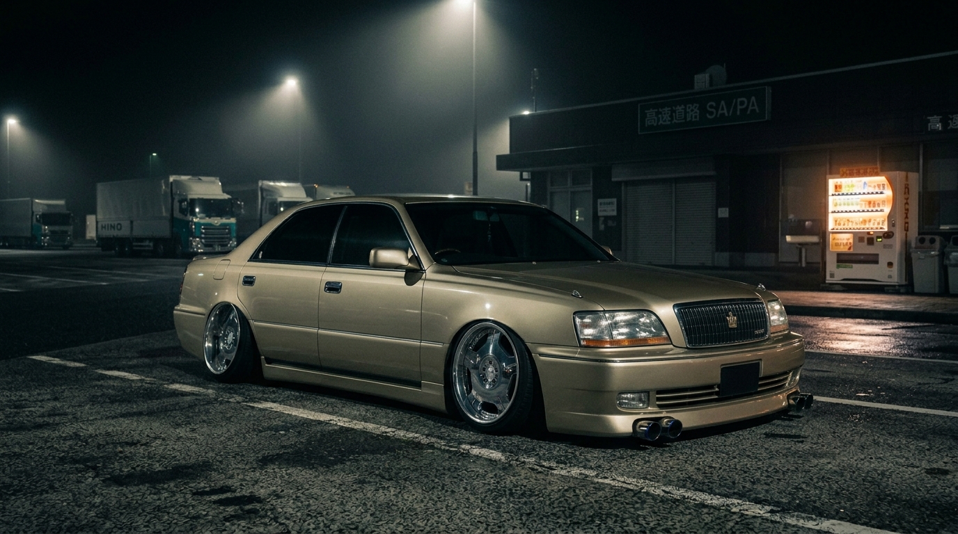 トヨタ クラウン (9代目 S140 91-95) 静粛で力強い足元の作法｜タイヤ＆ホイール【PCD 5×114.3】 アクション