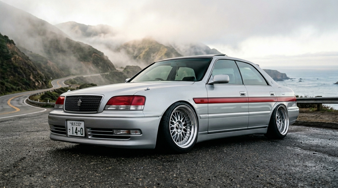 トヨタ クラウン (9代目 S140 91-95) 静粛で力強い足元の作法｜タイヤ＆ホイール【PCD 5×114.3】 カルチャー