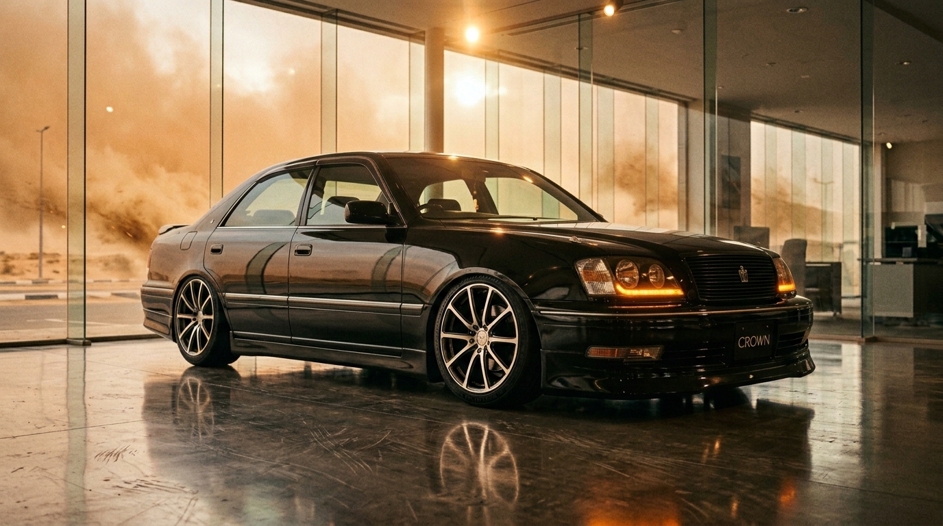 トヨタ クラウン (9代目 S140 91-95) 静粛で力強い足元の作法｜タイヤ＆ホイール【PCD 5×114.3】 スタンス限界