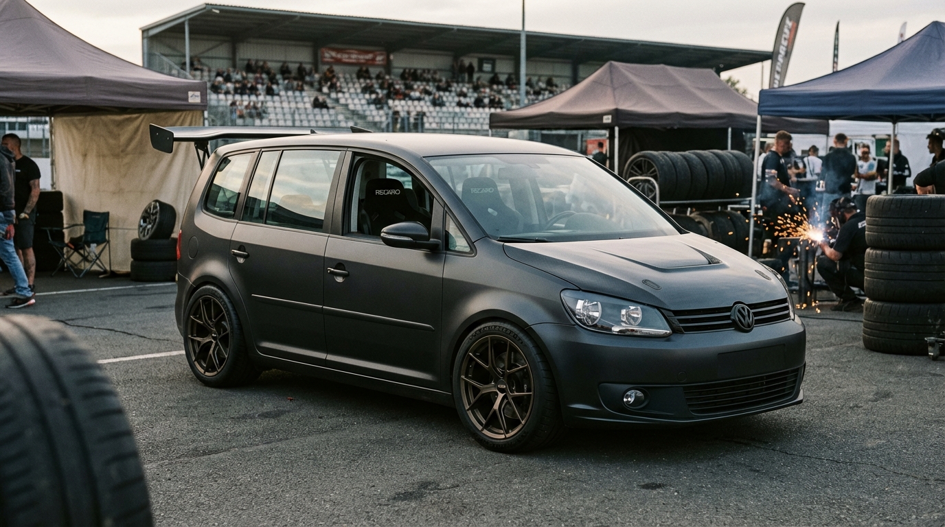フォルクスワーゲン ゴルフ トゥーラン 1T(2004-2015) ホイール・タイヤサイズ表｜純正〜インチアップ〜ツライチ シネマティック