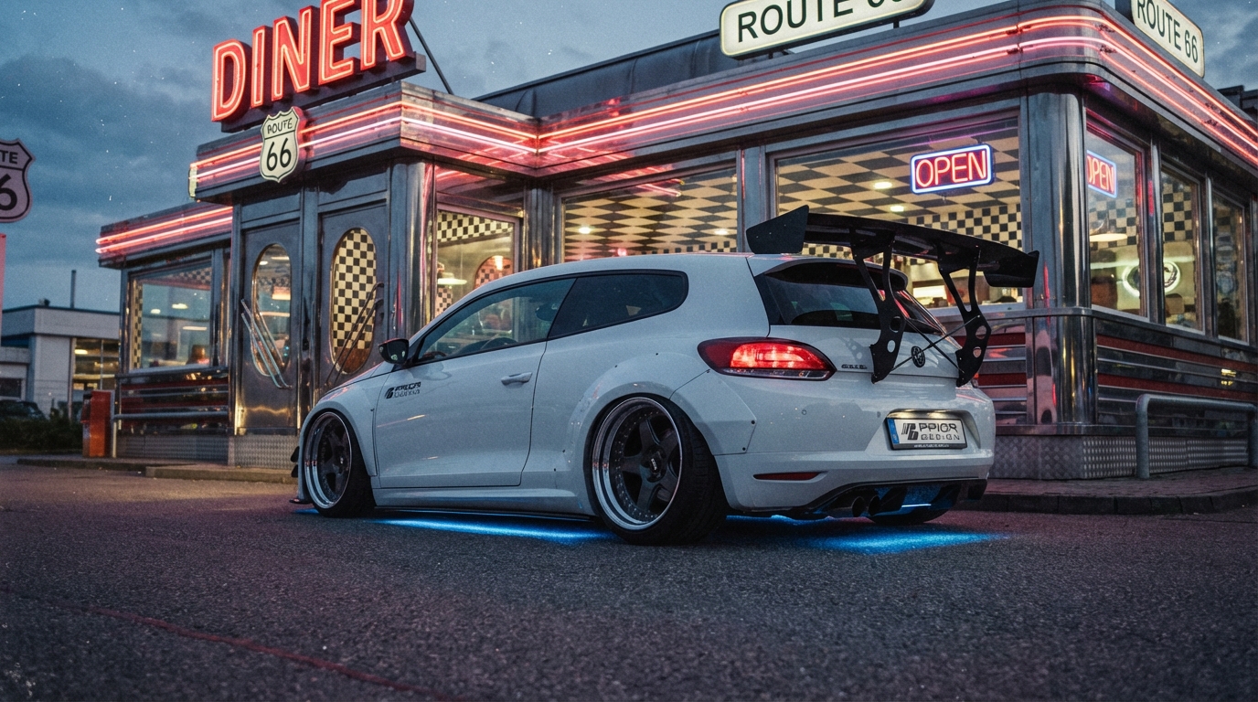 フォルクスワーゲン シロッコ 13(2008-2017) ホイール・タイヤサイズ表｜純正〜インチアップ〜ツライチ スタンス限界