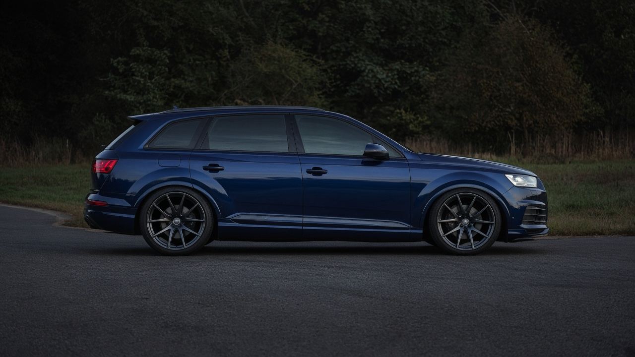 アウディ Q7(4M) タイヤ・ホイールの確認ポイント 真横