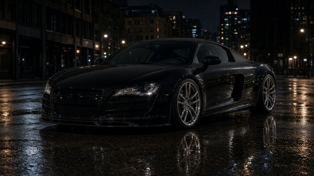 アウディ R8(42) タイヤ・ホイールの確認ポイント 前3/4