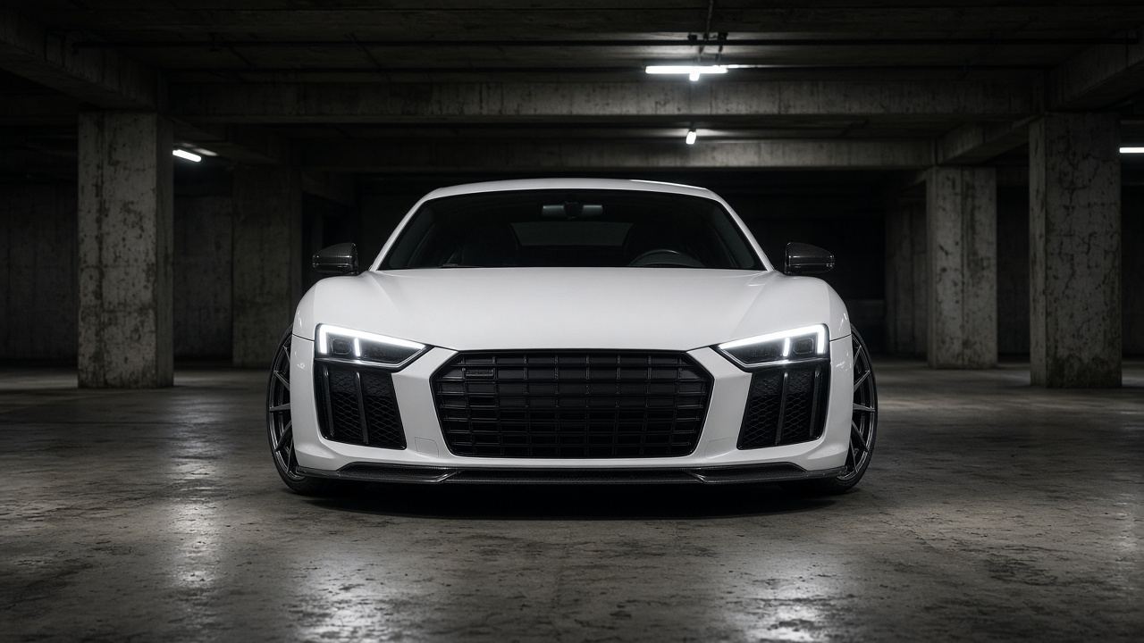 アウディ R8（4S） タイヤ・ホイールの確認ポイント 正面