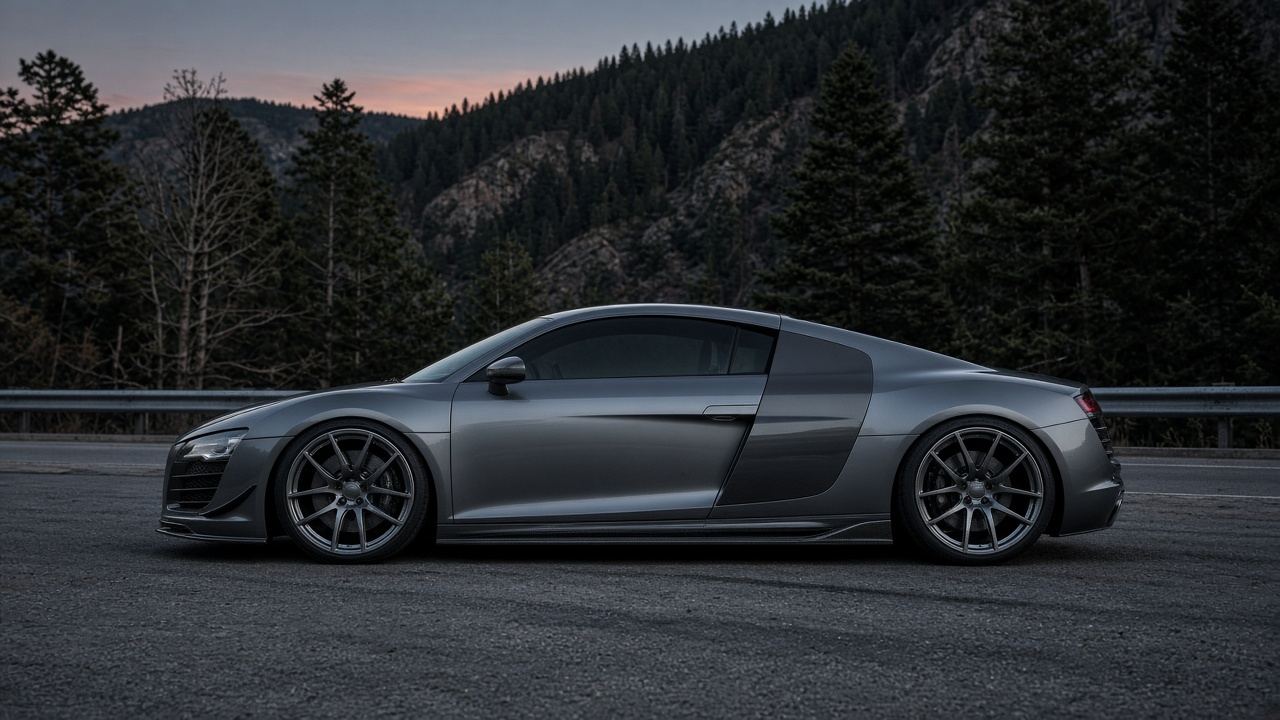 アウディ R8（4S） タイヤ・ホイールの確認ポイント 真横
