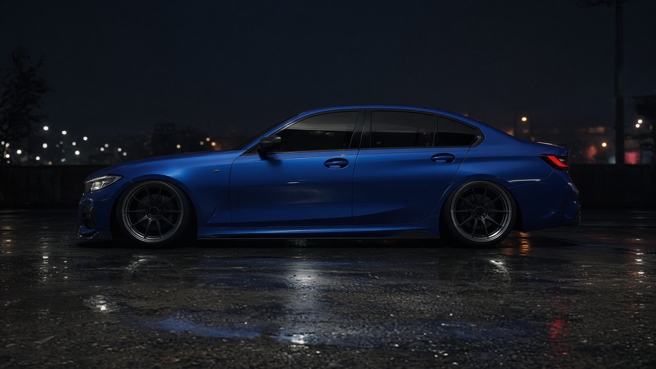 BMW 3シリーズ(19-) ホイール・タイヤサイズ表|純正〜インチアップ〜ツライチ 真横