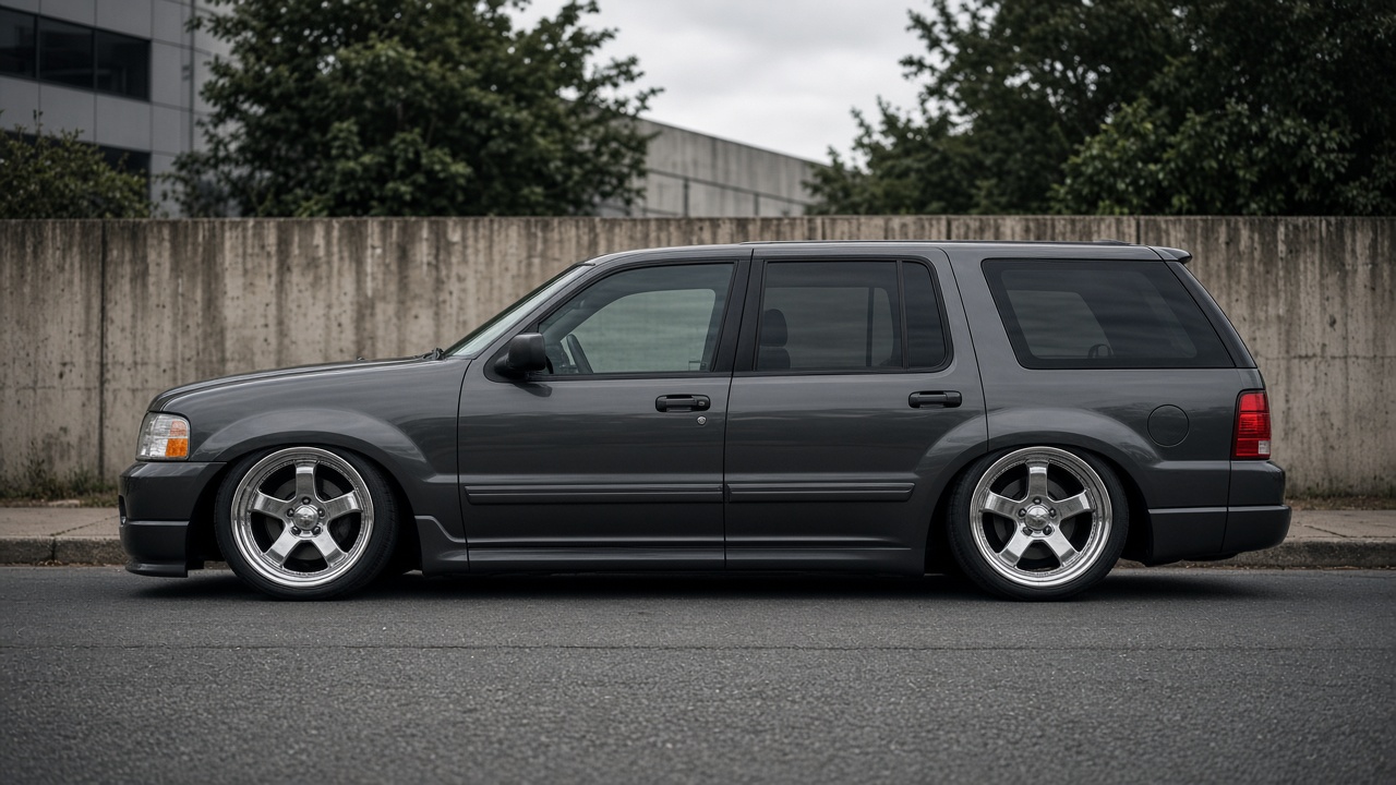 フォード エクスプローラー(3代目) ホイール・タイヤサイズ表|純正〜インチアップ〜ツライチ 真横