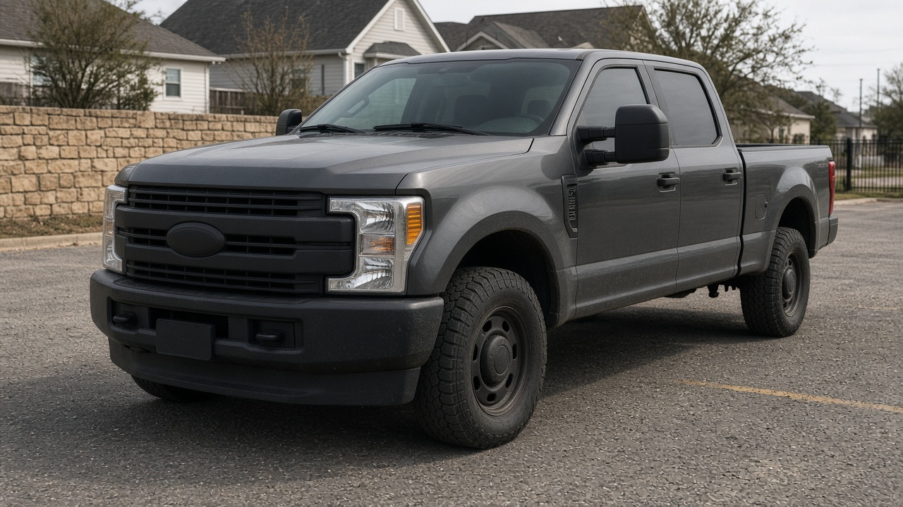 フォード F-250(スーパーデューティー) ホイール・タイヤサイズ表|純正〜インチアップ〜ツライチ 前3/4