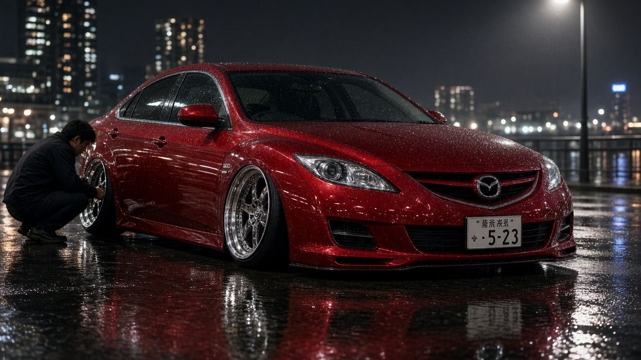 マツダ アテンザ GH(MAZDA6/2代目) ホイール・タイヤサイズ表|純正〜インチアップ〜ツライチ 前3/4