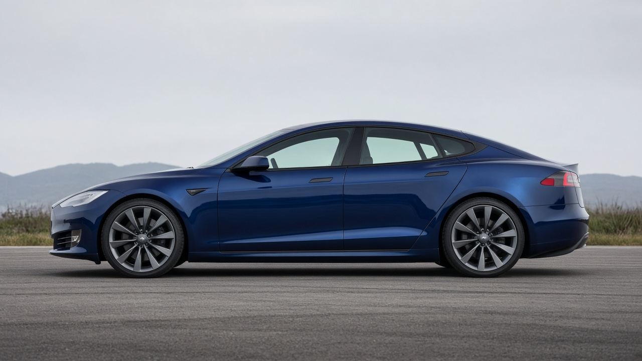 テスラ Model S タイヤ・ホイールの確認ポイント 真横