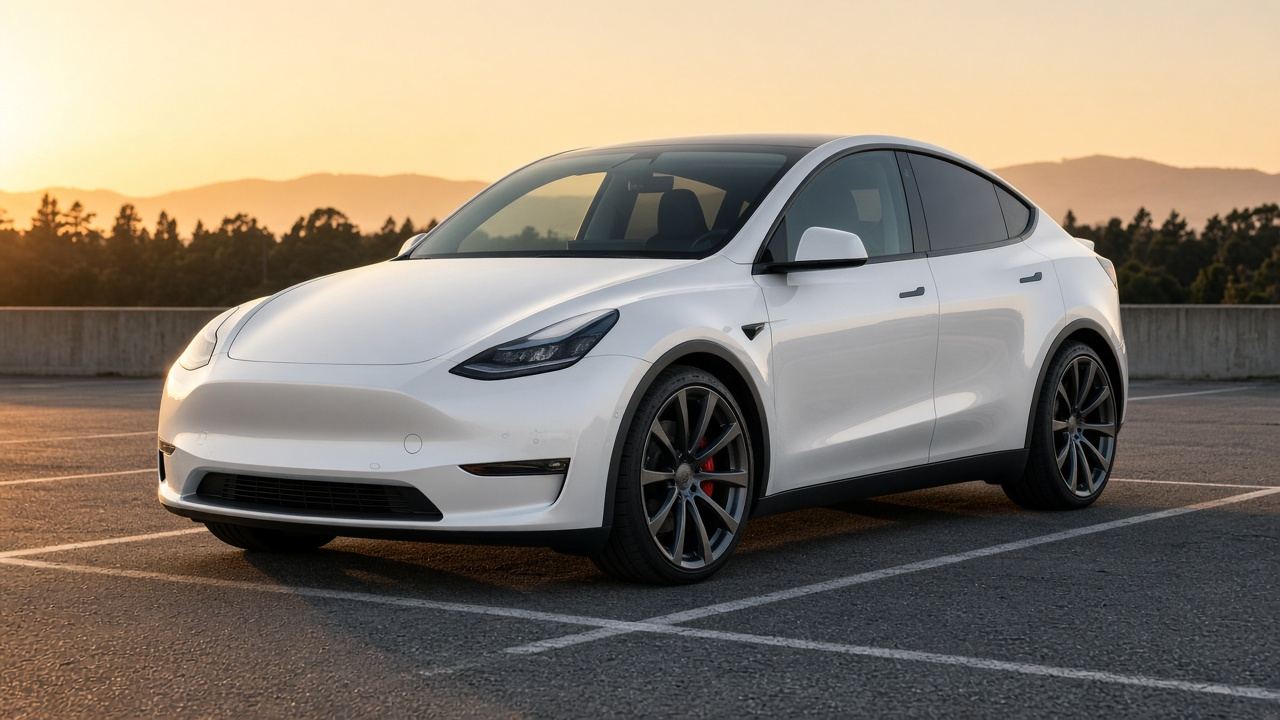 テスラ Model Y タイヤ・ホイールの確認ポイント 前3/4