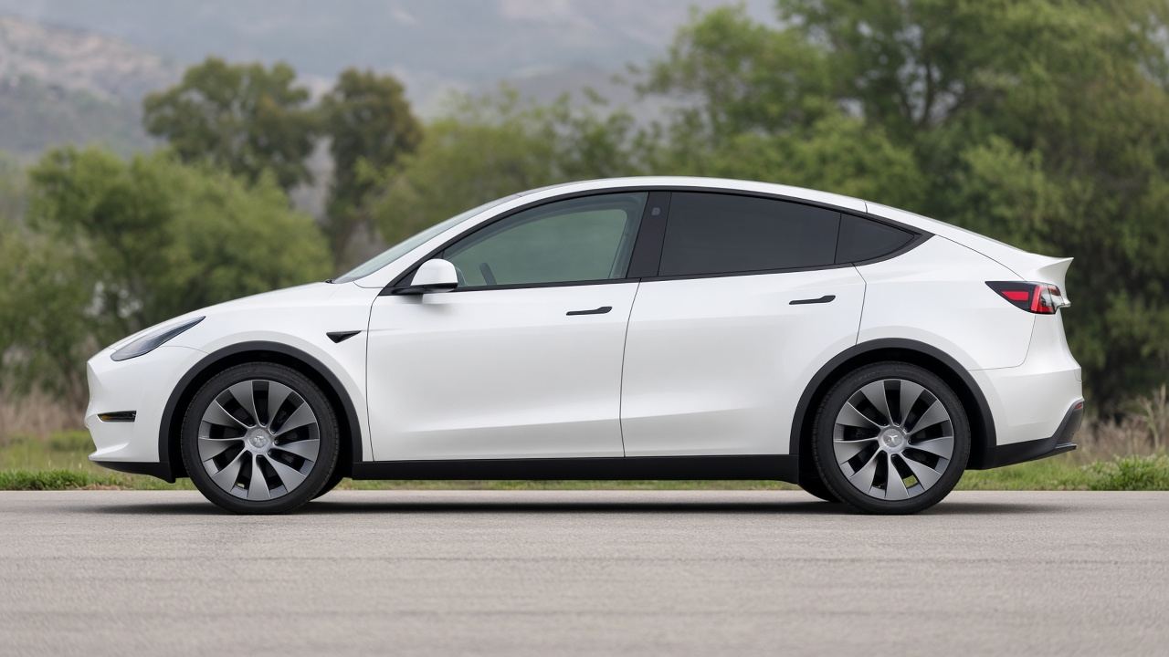 テスラ Model Y タイヤ・ホイールの確認ポイント 真横