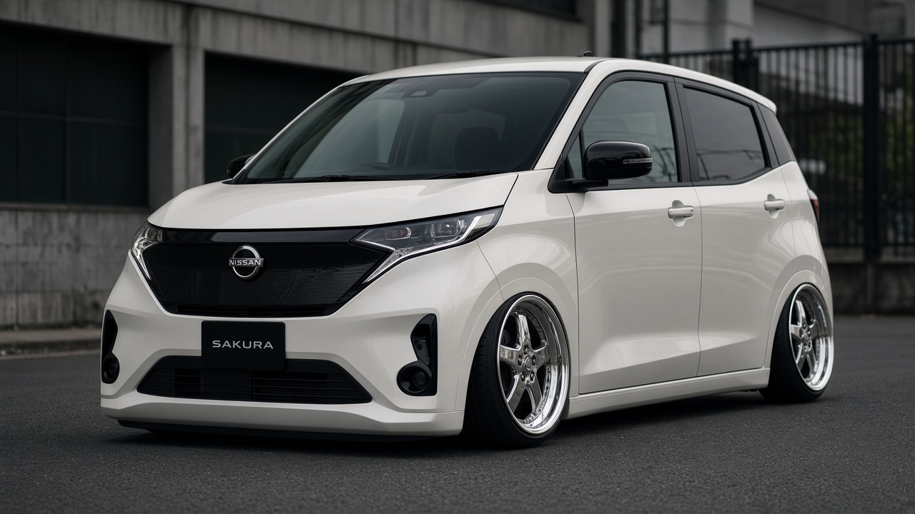 日産 サクラ(B6AW) ホイール・タイヤサイズ表｜純正〜インチアップ〜ツライチ 前3/4