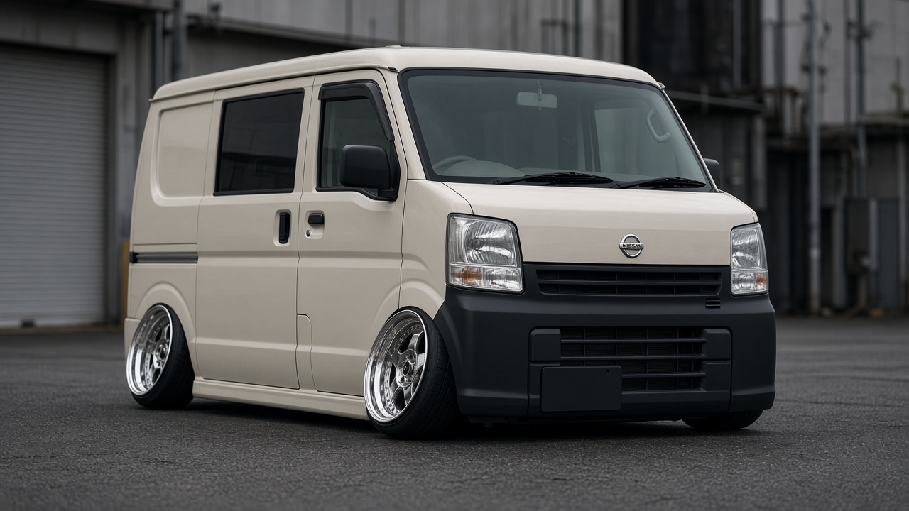 日産 NV100クリッパー(DR17V) ホイール・タイヤサイズ表｜純正〜インチアップ〜ツライチ 前3/4