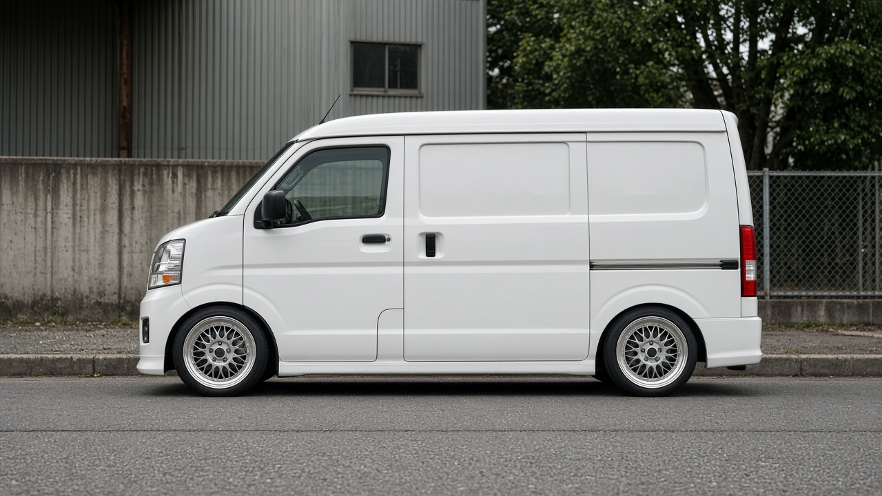 日産 NV100クリッパー(DR17V) ホイール・タイヤサイズ表｜純正〜インチアップ〜ツライチ 真横