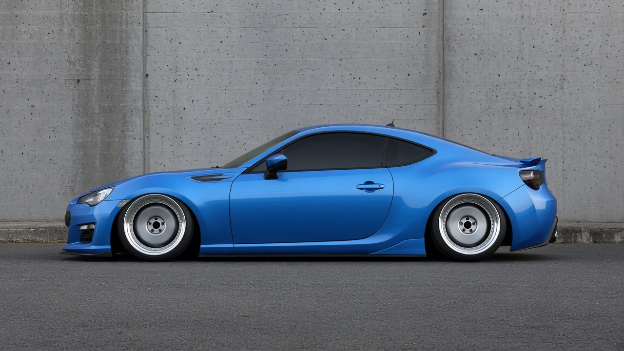 スバル BRZ (初代 ZC6 12-21) 走り激変！ツライチの極み｜タイヤ＆ホイール【PCD 5×100】 真横