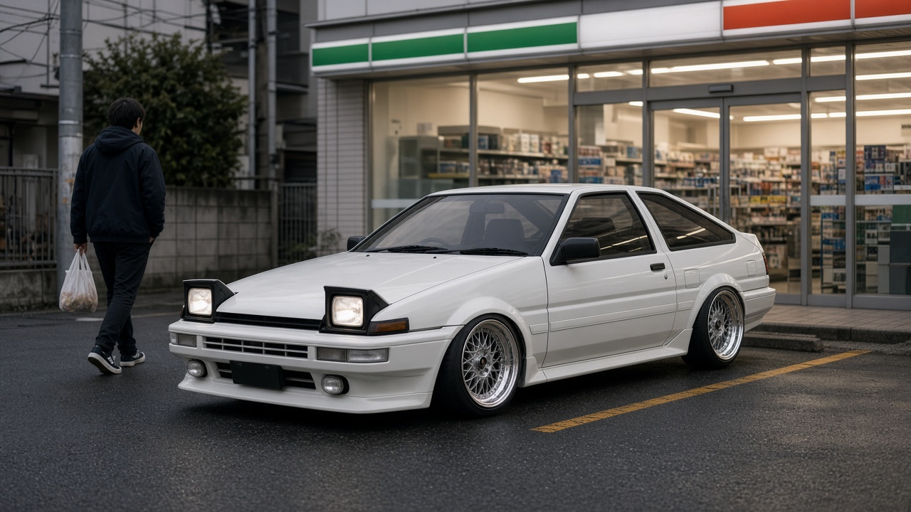 トヨタ カローラレビン スプリンタートレノ(AE86) ホイール・タイヤサイズ表｜純正〜インチアップ〜ツライチ 日常