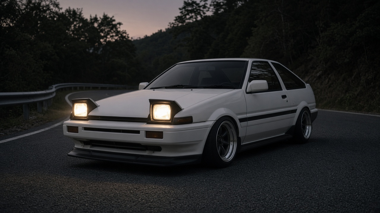 トヨタ カローラレビン スプリンタートレノ(AE86) ホイール・タイヤサイズ表｜純正〜インチアップ〜ツライチ 前3/4