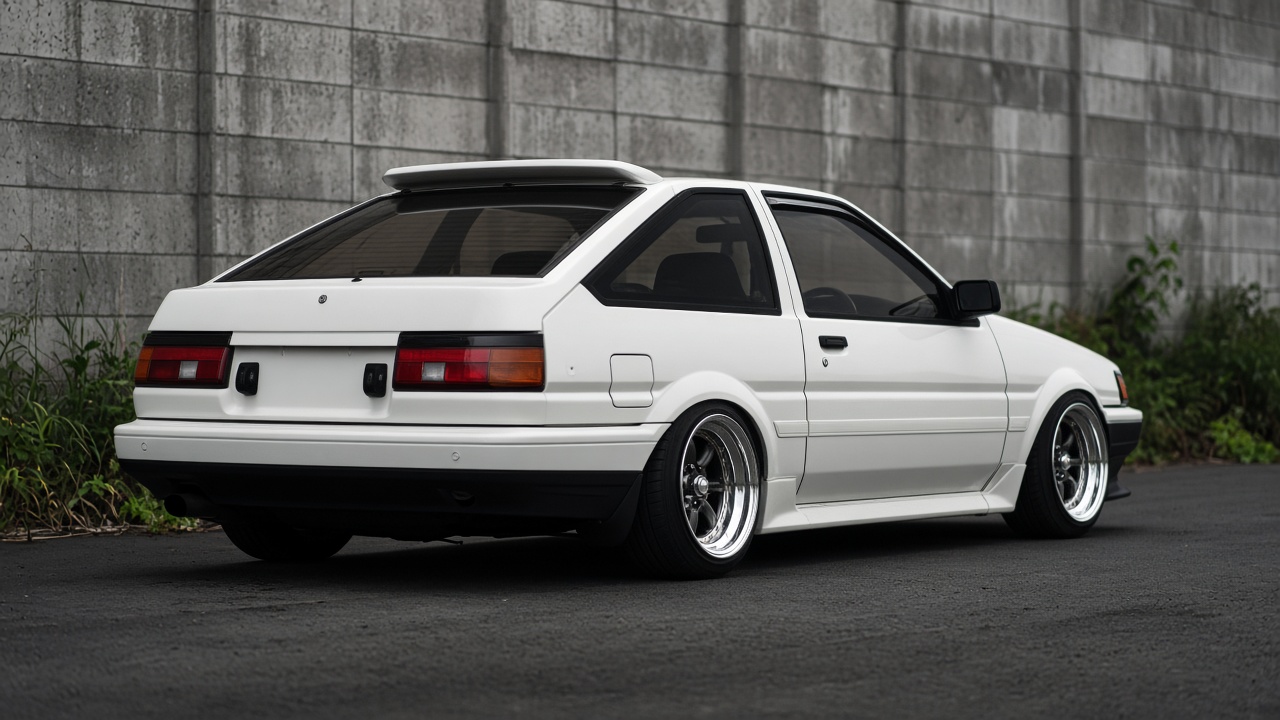 トヨタ カローラレビン スプリンタートレノ(AE86) ホイール・タイヤサイズ表｜純正〜インチアップ〜ツライチ リア