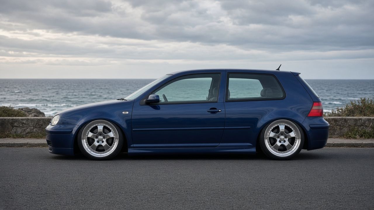 フォルクスワーゲン ゴルフ Mk4 (1J) (1997-2003) こだわりの足元を選べ｜タイヤ＆ホイール【PCD 5×100】 真横