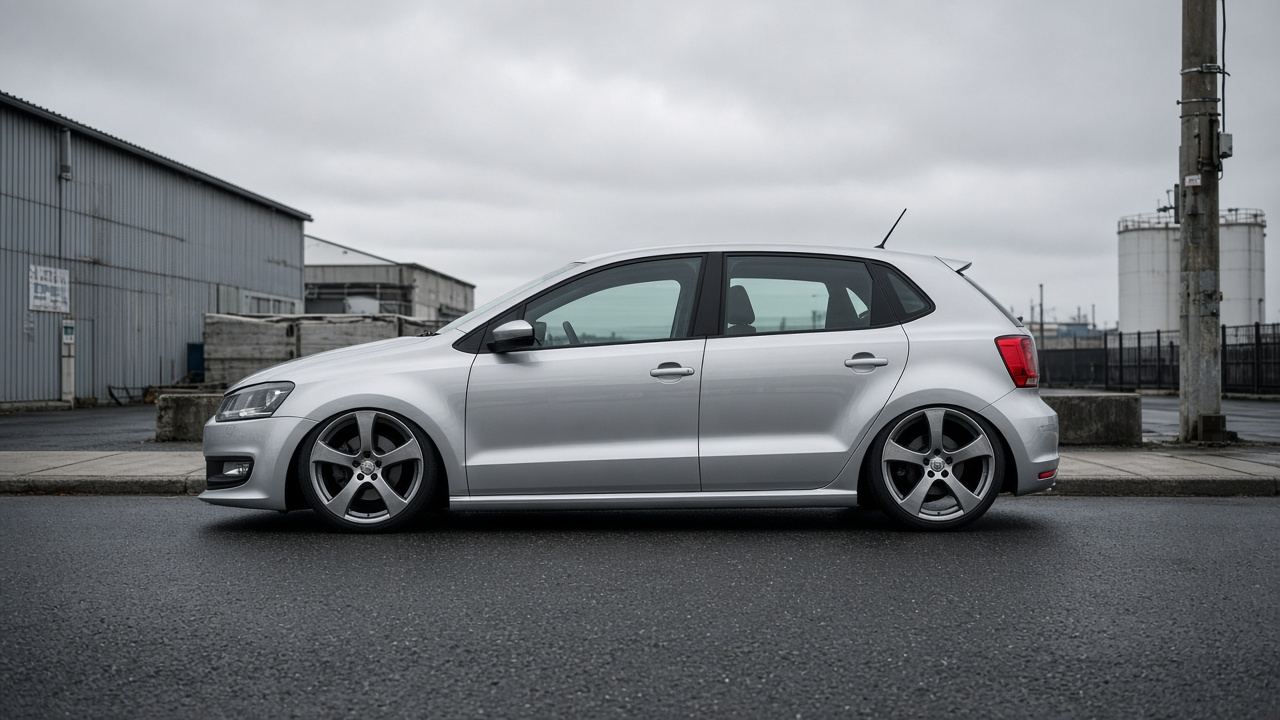 フォルクスワーゲン ポロ 6R 6C (5代目/09-18) タイヤ・ホイールサイズ一覧｜PCD 5×100｜純正〜インチアップ 真横